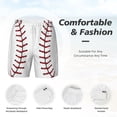 thumbnail image 3 of Mens White Baseball Swimming Trunks with Compression Liner Beach Quick Dry Swim Shorts, 3 of 6