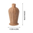 thumbnail image 3 of QAZbgdl Imitation Rattan Woven Vase for Dried or Artificial Flowers | Handcrafted Home Decor for Living Room, Bedroom & Office Desk | Bohemian & Japandi Style Decorative Vase | 1 Piece, 3 of 6