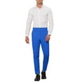 thumbnail image 2 of INSPIRE CHIC Plaid Trouser for Men's Flat Front Skinny Checked Pattern Dress Pants, 2 of 4