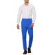 thumbnail image 2 of Pantalones de vestir de cuadros para hombre Inspire Chic, de corte delgado, frente plano, patrón de cuadros, azul, talla 34, 2 of 5