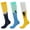 Cat(Yellow,Black,Blue）, variant on Wowstyle 3 Pairs Compression Socks for Women Knee High for Running Work Support Nurses Pregnancy Travel