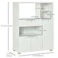 thumbnail image 3 of HOMCOM Armoire de Rangement pour Garde-Manger de Cuisine, Buffet/vaisselier avec Support pour Micro-Ondes, 3 of 10
