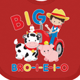 thumbnail image 4 of Inktastic Farmer Tractor EIEIO Big Bro Boys Baby Bib, 4 of 4