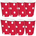 thumbnail image 4 of Elegani 9 oz Red Polka Dot Paper Cups - Set of 8, 4 of 5