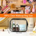 thumbnail image 2 of Bolsa de cosméticos YOQIVEXU de PVC transparente con cierre impermeable (18 unidades), 2 of 7