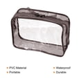 thumbnail image 4 of Uxcell 6.7"x2.4"x4.7" Clear Travel Toiletry Bags, Makeup Bags Cosmetic Pouch with Zipper Grey, 4 of 5