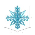 thumbnail image 3 of Vickerman M187412 Ornement de Noël Flocon de Neige 3D Turquoise 9 Po. 2 par Sac, 3 of 3