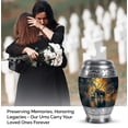thumbnail image 4 of JAGASY Elephant Memorial Urn for Sister - Green Small Urns for Human Ashes Keepsake - River Tree Decorative Urn for Ashes for Women - Handmade Cremation Urns for Brother - (3 Inch), 4 of 7