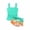 swimsuit 14#Green, variant on ZXLBBD Swimsuit for Girls Swimming Rash Guard Top and Swim Shorts Conservative Separate Tankini Sets Breathable Holiday Surfing
