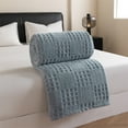 thumbnail image 4 of PONPRNGY Lightweight Waffle Weave Blanket Queen Size, Breathable & Ultra Soft, 59"x 78" Soft & Cozy Thin Blanket, Perfect for Summer & Hot Sleepers, Bed, Home Decor, 4 of 6