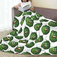 thumbnail image 6 of Honeii Happy Watermelon Print Fleece Blanket - Throw Blanket for Bed, Sofa, Couch, Camping, and Travel , Microplush Ultra Soft Warm Blanket-80"x60", 6 of 7