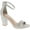 Silver, variant on Womens Hannah-1 Platform Chunky Heel Metallic Glitter Party Ankle Strap High Heel Sandal