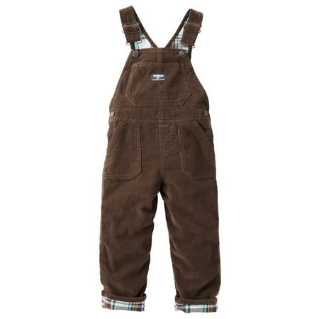 Brown Corduroy Boys Overalls - OshKosh B'gosh Baby Boys Flannel-Lined Corduory Overalls Brown