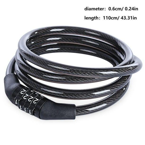 Candado para bicicleta, candado para bicicleta Candado de cable para bicicleta de 4 dígitos Candado para bicicleta con dígitos Características de vanguardia