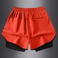 thumbnail image 6 of YLSDY Fashion Mens 2 in 1 Running Shorts Quick Dry Athletic Shorts with Liner, Workout Shorts with Zip Pockets and Towel Loop Orange L, 6 of 6