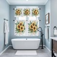 thumbnail image 4 of Summer Watercolor Sunflower Kitchen Curtains Valances and Tiers Set of 3 Yellow Retro Plant Tier Curtains and Valance with Rod Pocket for Small Windows, 27.5"x36", 4 of 9