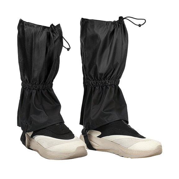 Leg Gaiters, Snow Gaiters for Hiking Waterproof Snow Boot Guards for Snowshoeing Hiking, 14" & Black