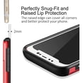 thumbnail image 6 of iPhone X Case, iPhone 10 Case, Hybrid iPhone X Wallet Case Card Holder Shell Heavy Duty Protection Shockproof Anti Scratch Soft Rubber Bumper Cover Case for iPhone X 5.8 inch Metallic Red, 6 of 14