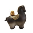 thumbnail image 3 of Figura de caballo Feng Shui Decoración Souvenir moderno Adorno de escritorio coleccionable para con bolsa de dinero, 3 of 9