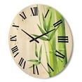 thumbnail image 3 of Designart 'The Forest of Bamboo Branches V' Tropical Wood Wall Clock, 3 of 5
