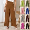 thumbnail image 6 of TrendOFT Wide Leg Dress Pants for Women Pull on Work Dress Pants Business Casual Slacks Trousers Green S, 6 of 6