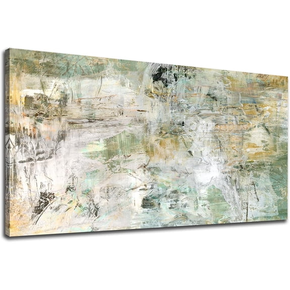 Aaheei Brown Green Abstract Wall Art Unearthed World Abstract Canvas Pictures Wall Decor Modern Abstract Canvas Painting Artwork for Living Room Bedroom Home Office Wall Decorations 16x24