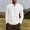 c01White, variant on USNSM Mens Casual Long Sleeve Shirts Comfortable V Neck Solid Color Classic Tops Dressy Lightweight Breathable Shirt Clothes Green M