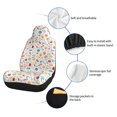 thumbnail image 6 of Salouo Fast Food 2 Pattern Car Seat Covers,Universal Car Seat Protectors Easy to Install Car Cover Car Accessories Auto/rucks/Van/SUV-2 PCS, 6 of 9