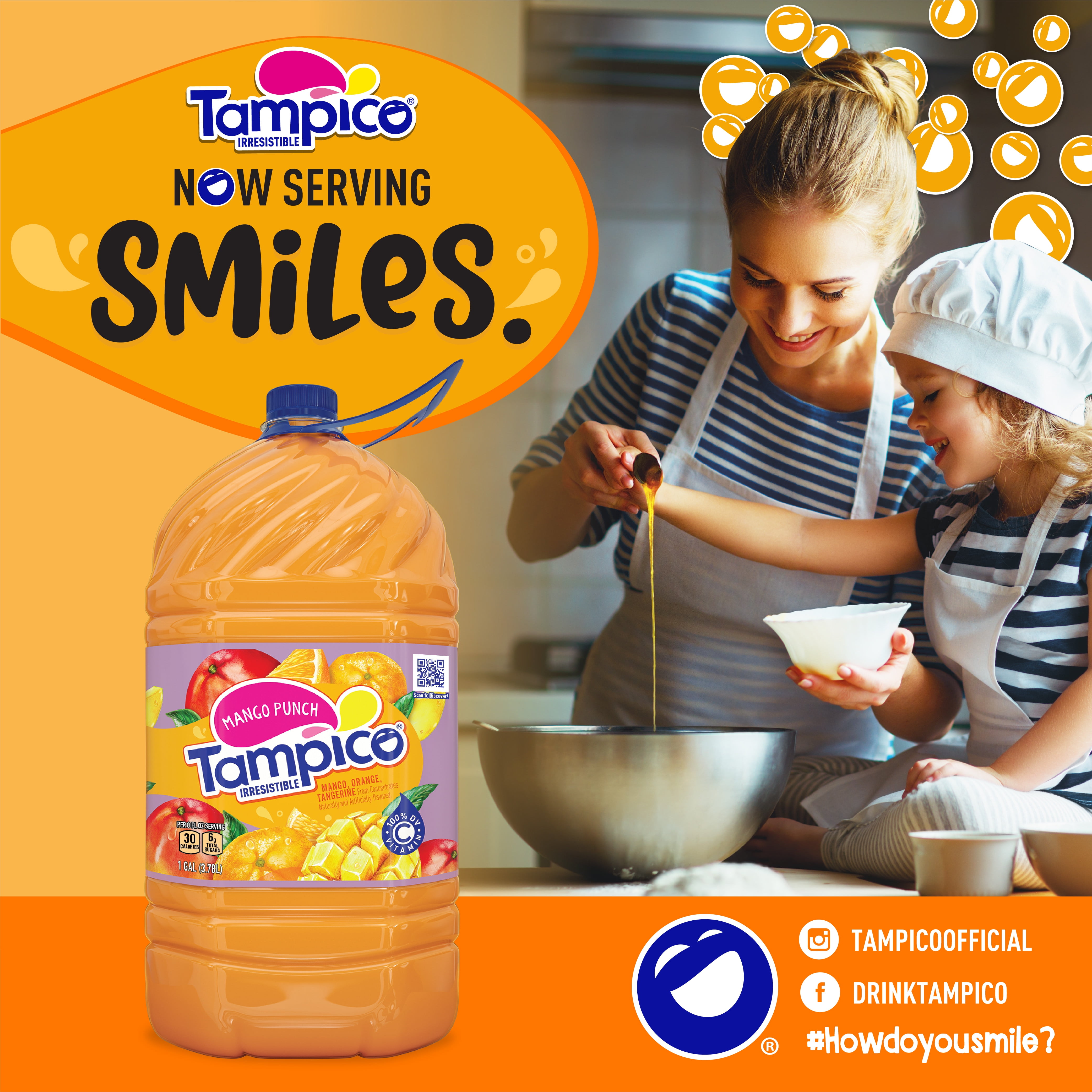 Tampico Mango Punch, Mango Orange Tangerine Juice Drink 1 Gallon
