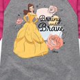 thumbnail image 3 of Disney - Belle Brainy And Brave  - Toddler & Youth Girls Raglan Graphic T-Shirt, 3 of 5
