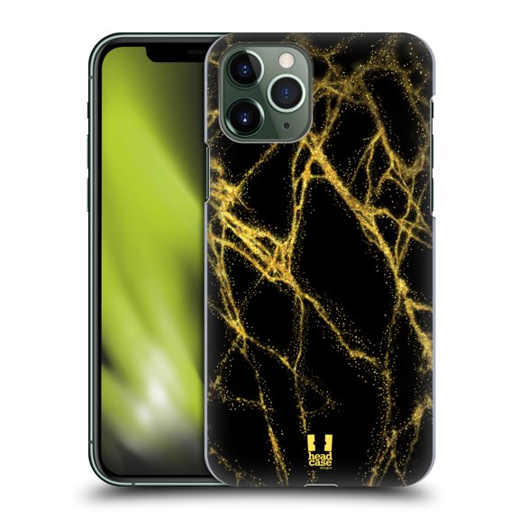 Head Case Designs Glittery Marble Prints Gold Hard Back Case Compatible with Apple iPhone 11 Pro