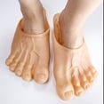 thumbnail image 4 of Realistic Barefoot Big Toe Slippers Shoe Covers for Halloween Family Party Funny Scary Prop Accessories, 4 of 6