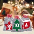 thumbnail image 4 of Juego de bolsas para calendario de adviento de Navidad, bolsas de regalo colgantes para hacer tú mismo con números, corazones y árboles para niños, cuenta regresiva para la decoración de Navidad,, 4 of 6