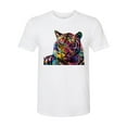thumbnail image 2 of Wild Bobby Colorful Rainbow Siberian Tiger Animal Lover Men Premium Tri Blend Tee, True White, X-Large, 2 of 5