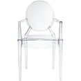 thumbnail image 5 of Home Square 2 Piece Polycarbonate Dining Arm Chair Set in Clear, 5 of 5