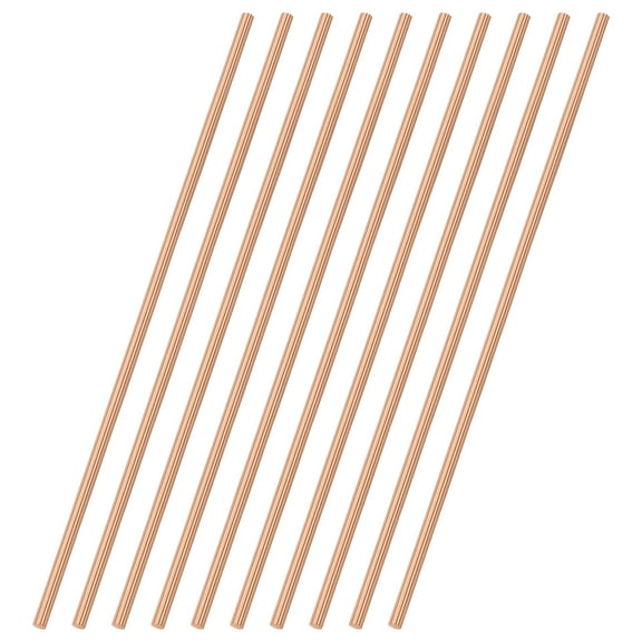 Uxcell 10-Pack Copper Round Rod 2mm Diameter, 3.94 Inch Length for Various Applications
