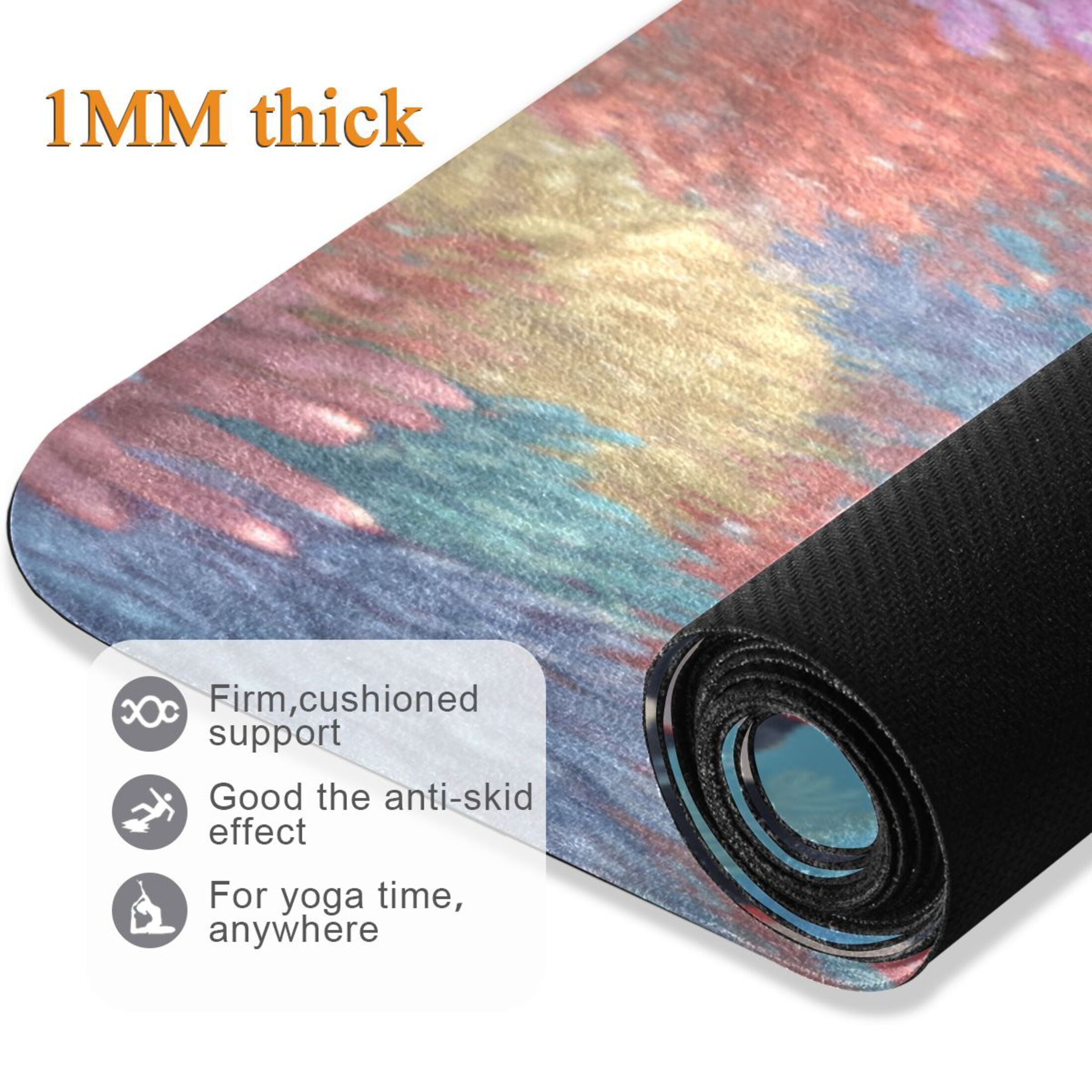 BZSMCE Yoga Mat Women Fitness Mat Coral Orca Fun Pattern