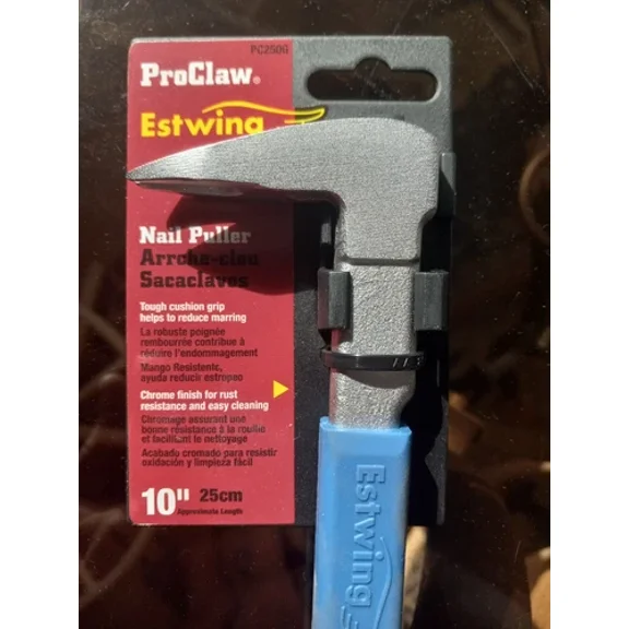 Estwing Pc250G Pro Claw Nail Puller With Grip With Blue Cushion Grip 10 Inch
