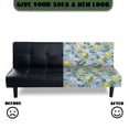 thumbnail image 5 of SCRAWLGOD Lemon Floral Print Armless Couch Cover Stretch Anti Slip Sofa Covers for 3 Cushion Couch Washable Anti Scratch Sofa Slipcovers for Pets, 5 of 9