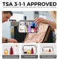 thumbnail image 3 of Bolsa transparente para maquillaje AURUZA portátil para viaje, aprobada por la TSA, 3 of 7