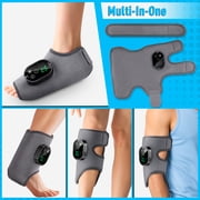 Heated Ankle Wrap, Ankle Massager with Heat, Cordless Ankle Heating Pad, Foot Heated Brace with 6 Heat, 3 Vibration & Timer Modes, Adjustable Strap, Dual Motor for Left/Right Feet, Black 1pc
