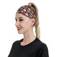 thumbnail image 3 of Goofa Skull and Roses Pattern Sweatbands Sports Headband for Men & Women,Moisture Wicking Athletic headband,Breathable Sweatband,Sports accessories,Workout gear, 3 of 9