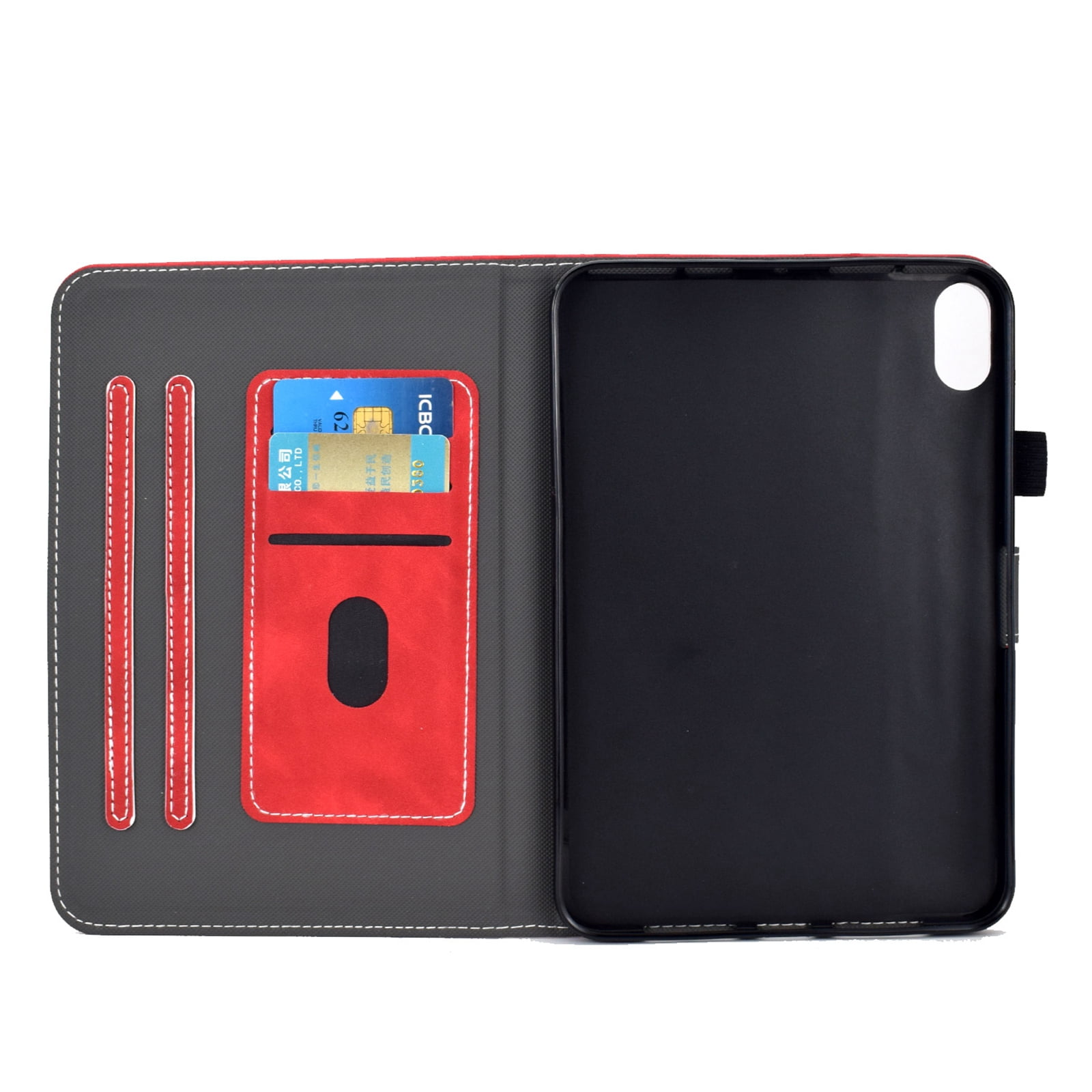 Dteck Case for  iPad 11-inch (A16) 2025/iPad 10th Generation 10.9 inch 2022,Magnetic Leather with Pencil Holder Pockets PU Leather Smart Folio Stand Wallet TPU Shockproof Cover,Red