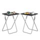 thumbnail image 1 of Mesa Lateral HOMEMAKE FURNITURE Conjunto de 2 negro Moderno, 1 of 7