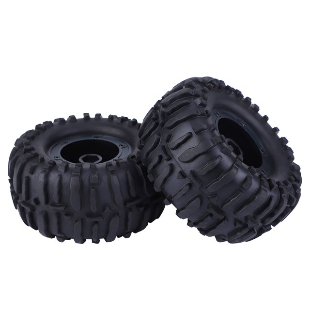 Cubo de rueda RC 2 uds Neumático de goma negro RC Crawler Hub aleación para coche RC escala 1/10 ANGGREK Otros