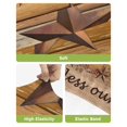 thumbnail image 4 of Western Texas Star Vintage Bar Stool Covers Set of 4, Retro Farmhouse Yellow Brown Wooden Stretch Bar Chair Covers with Backs, Removable Pub Counter Height Chair Cover for Kitchen Dining Room Cafe, 4 of 7