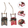 thumbnail image 3 of Jiyike 6 Pcs Exquisite Sleigh Adornments Xmas Themed Wooden Xmas Tree Sleigh Pendants, 3 of 10