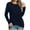 Navy Blue, variant on XFLWAM Womens Fall Long Sleeve Casual Tunic Tops Crew Neck T Shirts Loose Fit Front Twist Knot Blouse Purple S