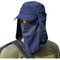 thumbnail image 1 of Sombrero Anti UV Sol Adulto Transpirable Verano Hombres Gorra Sombrero de Ala Ancha Pesca Aventura Senderismo Multifunción Protección Cuello Cabeza Nuca Cara Ajustable Para La Cabeza, 1 of 5