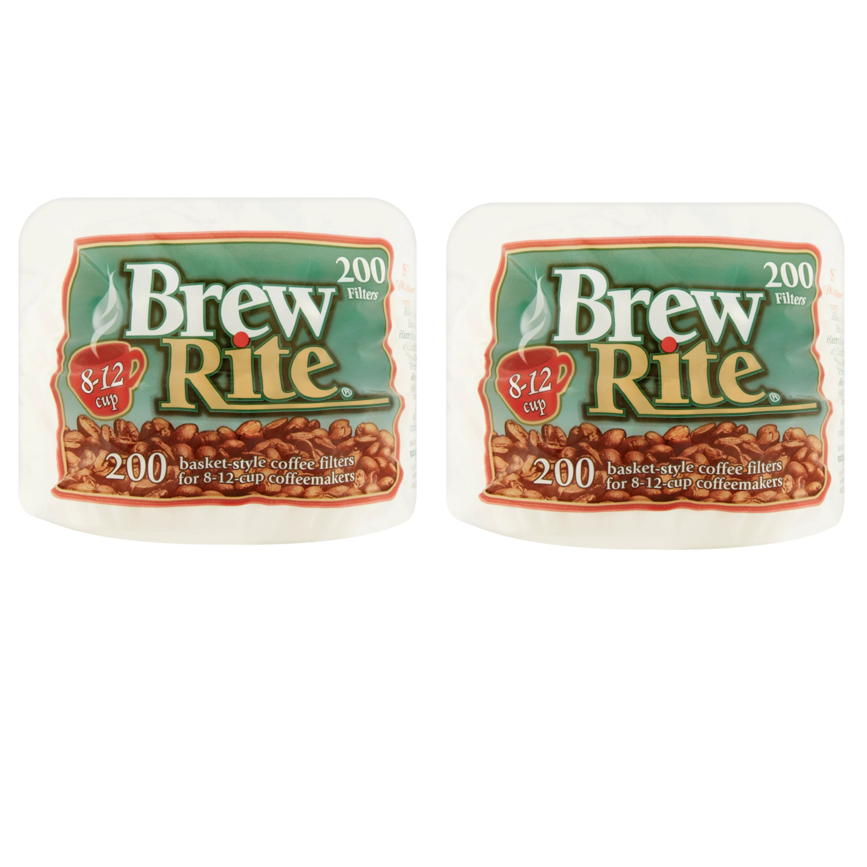 Brew Rite Paper Coffee Filter, 200 pack, Pack of 2